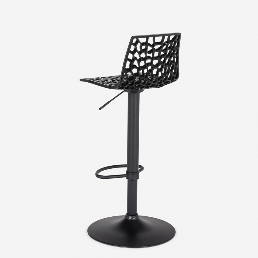 Sgabello design cucina bar base nero opaco regolabile Grand Soleil Spider Matt - Foto 53 di 61