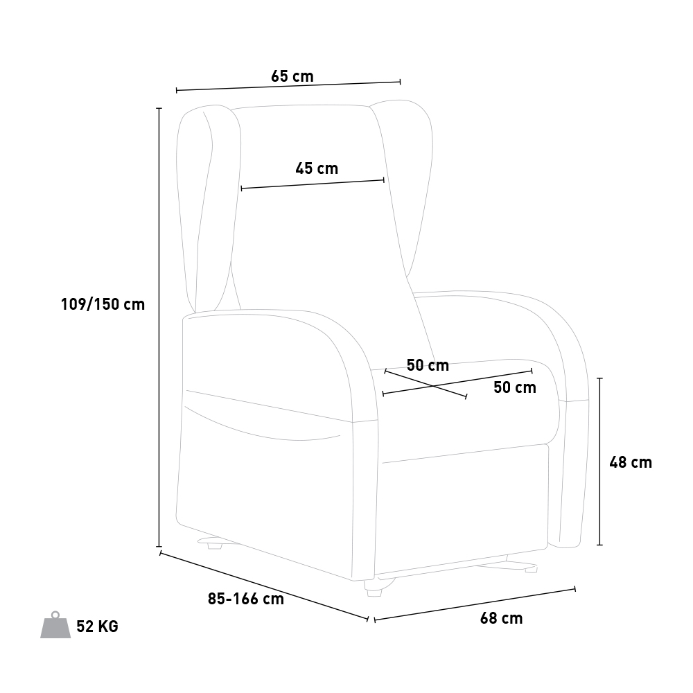 Caroline poltrona relax reclinabile 2 motori alzapersona braccioli  removibili