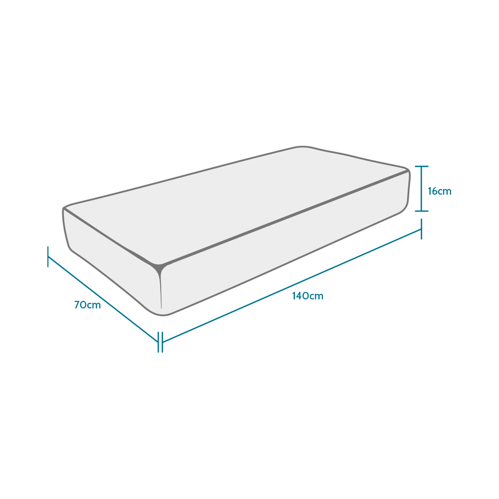 Easy Comfort materasso singolo per bambini Waterfoam ortopedico 16 cm 70x140