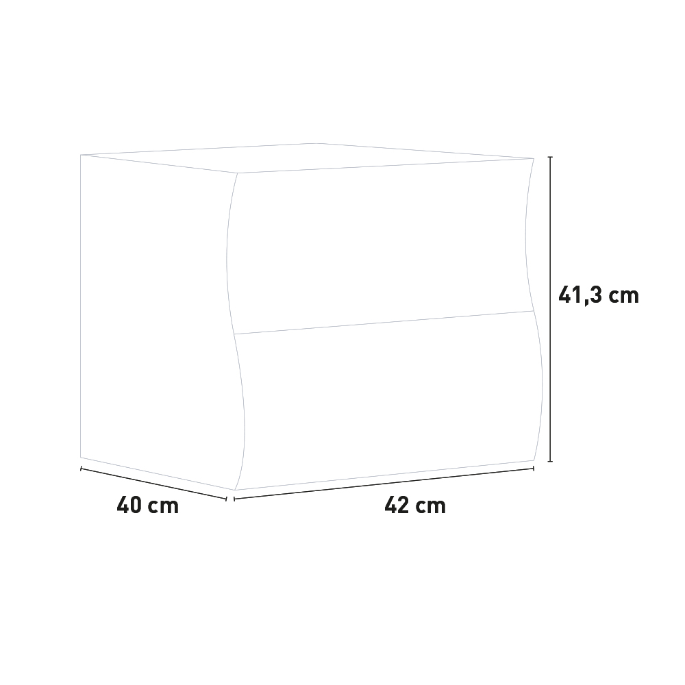 Onda Draw cassettiera camera da letto comò 100cm design 4 cassetti bianco  lucido