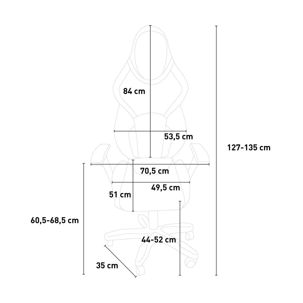 Trust In Game Ergonomischer Pc-Gaming-Schreibtisch Kabelmanagement  Kopfhörerhalter Getränkehalter 110x70cm