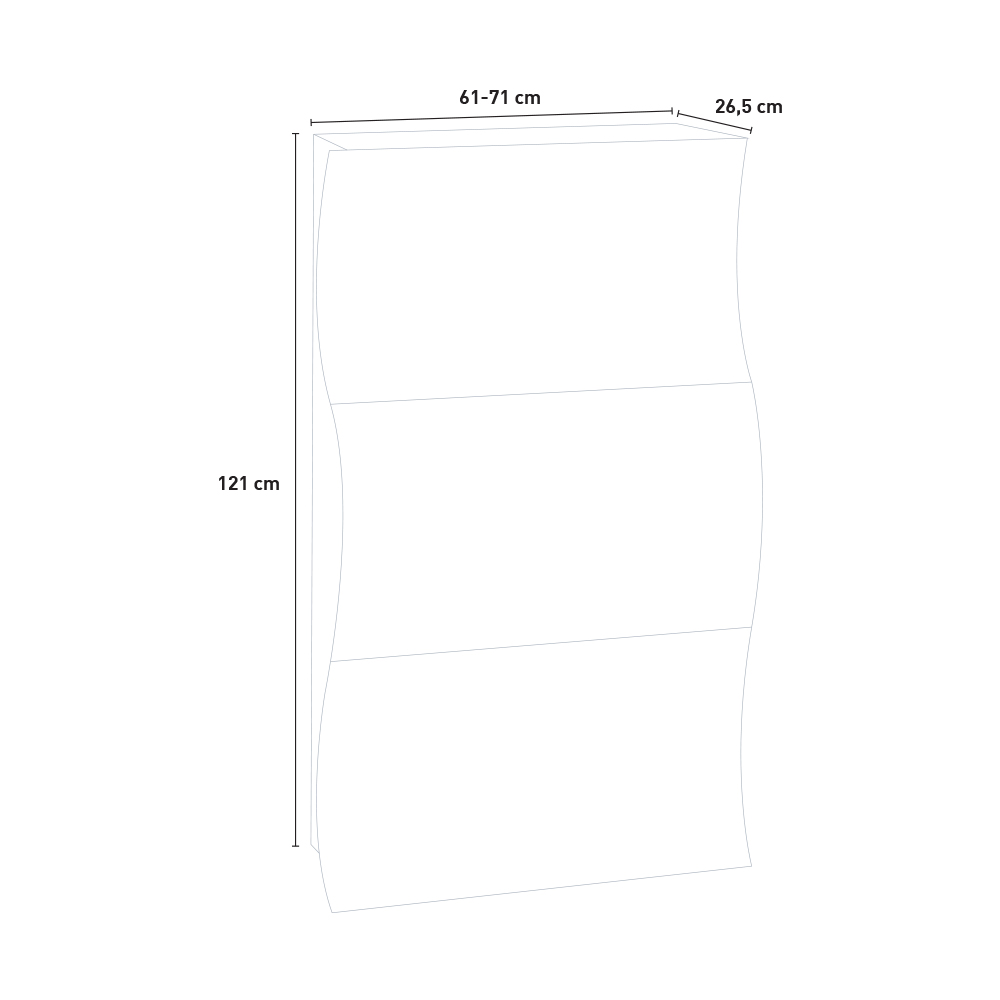 Chelsea shoe cabinet 4 doors modern glossy white oak 140x35x111cm