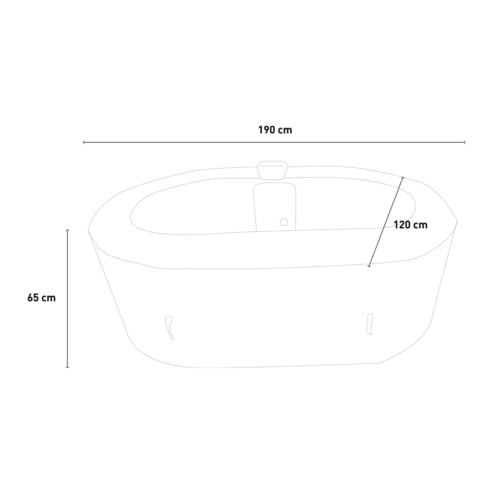 7150015 EaseZone Hidromasaje SPA hinchable cuadrado 6 pers. 185x185 cm