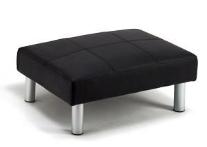 Pouf poggiapiedi nero Pouf poggiapiedi nero