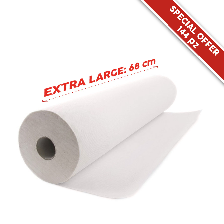 Stock Sábanas de papel médicas 6 rollos de papel para camilla de masaje ancho 68 cm Stock Sábanas de papel médicas 6 rollos de papel para camilla de masaje ancho 68 cm